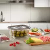 Caso contenitore sottovuoto in vetro con coperchio in plastica | VacuBoxx Eco M | trasparente