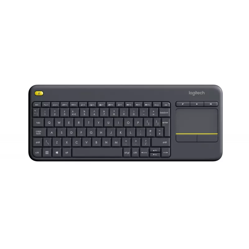 Logitech Wireless Touch Keyboard K400 Plus - tastiera - con touchpad - wireless - 2,4 GHz - Belgio - nero