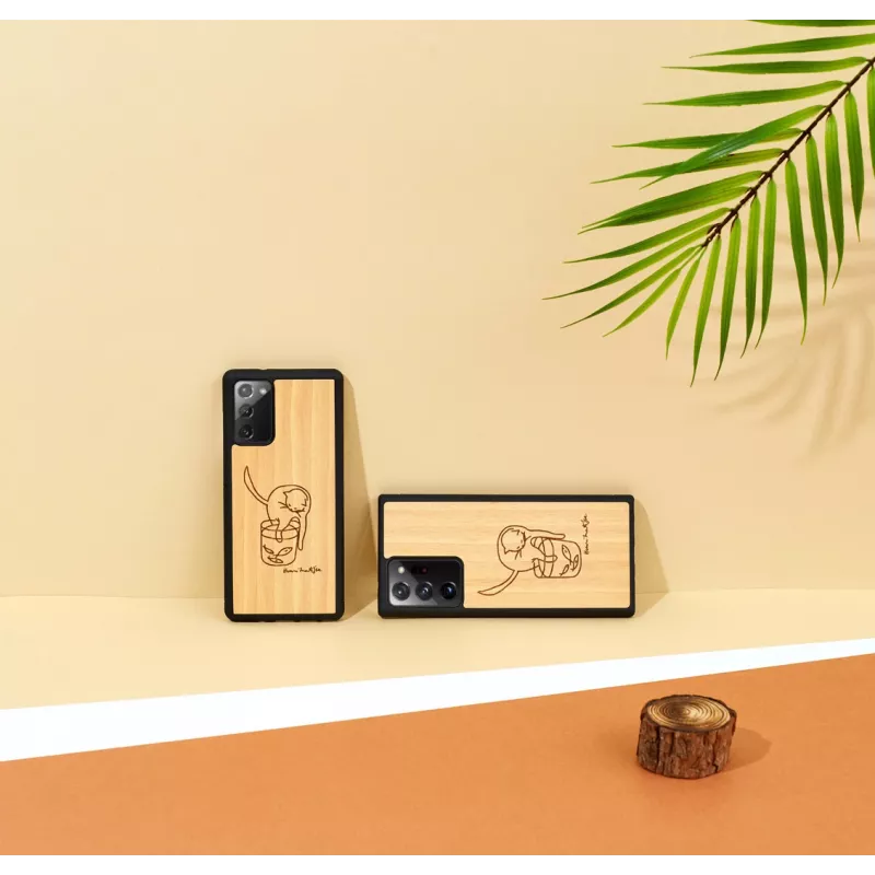 Custodia protettiva man and wood per Samsung Galaxy Note 20 Ultra – design gatto con pesce