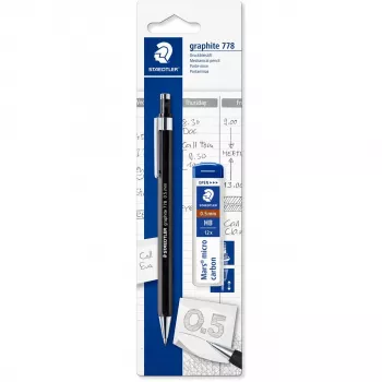Matita in grafite Staedtler 7785ABK25D HB esagonale nero/argento, 1 pezzo