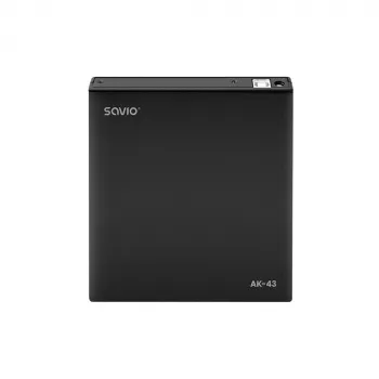 Masterizzatore DVD±RW esterno slim SAVIO AK-43, USB 2.0, nero, supporta lettura/scrittura CD/DVD (24x CD, 8x DVD)