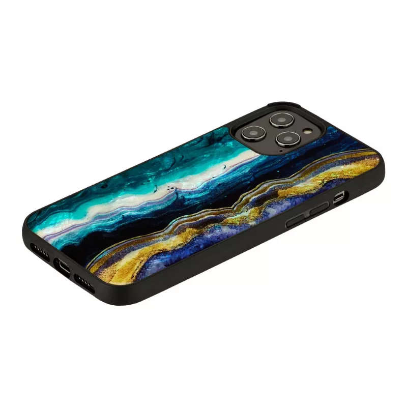 Custodia iKins per Apple iPhone 12 / 12 Pro — motivo agata viola