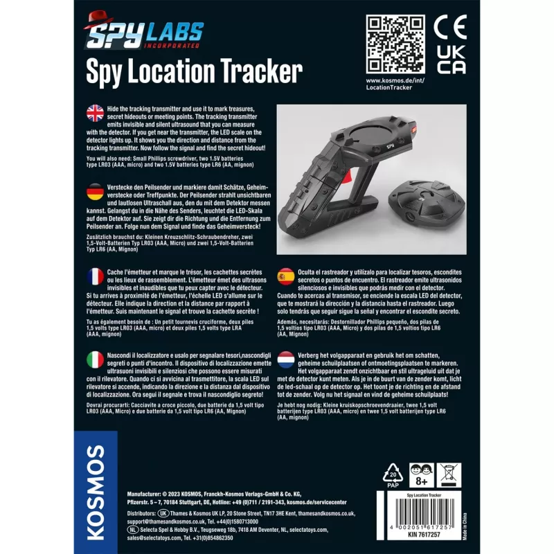 Spy Labs Incorporated Spy Location Tracker, set da detective versione internazionale