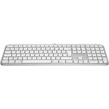 Logitech Master Series MX Keys S per Mac - tastiera - formato completo - retroilluminata - wireless - Bluetooth LE - AZERTY - francese - grigio chiaro (920-011626)
