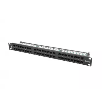 Patch panel LANBERG PPU5-1048-B 1U, 48 porte Cat5e, nero, 445×102×44,5 mm