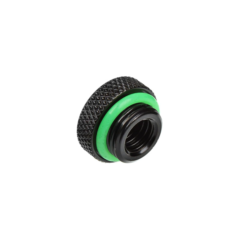 Raccordo BitsPower BP-MBWP-C06V2 — raccordo per raffreddamento a liquido in ottone nero, 18×18×10 mm