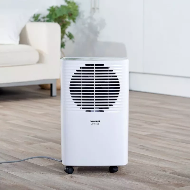Deumidificatore Taurus DH1201 — serbatoio 2,5 L, 90 m³/h, 210 W, 43 dB, R290