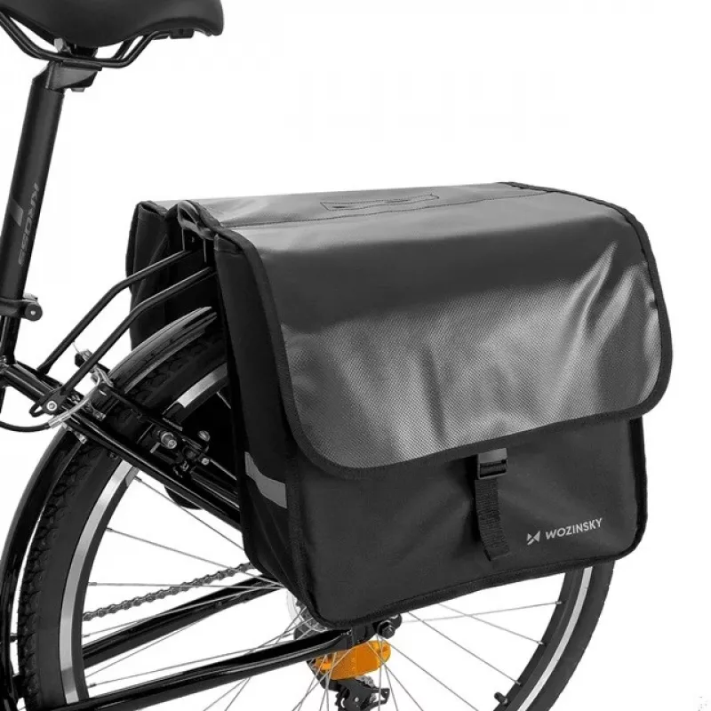 Borsa da bici Wozinsky doppia borsa portapacchi 28 L nero WBB34BK