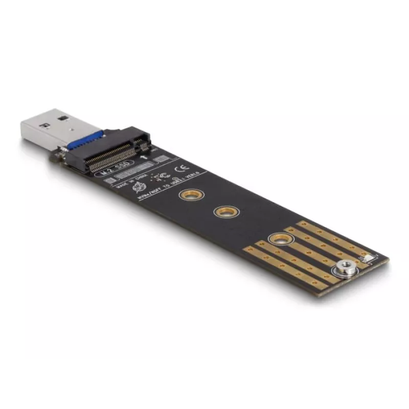 Convertitore combo DeLOCK per M.2 NVMe PCIe o SATA SSD USB 3.2 Gen 2 nero