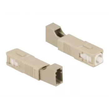 Giunto ibrido per fibra ottica DeLOCK SC simplex maschio su LC simplex femmina beige