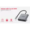 UNITEK adattatore USB-C, 2x HDMI, 4K@60HZ, MST, V1404B (V1404B)