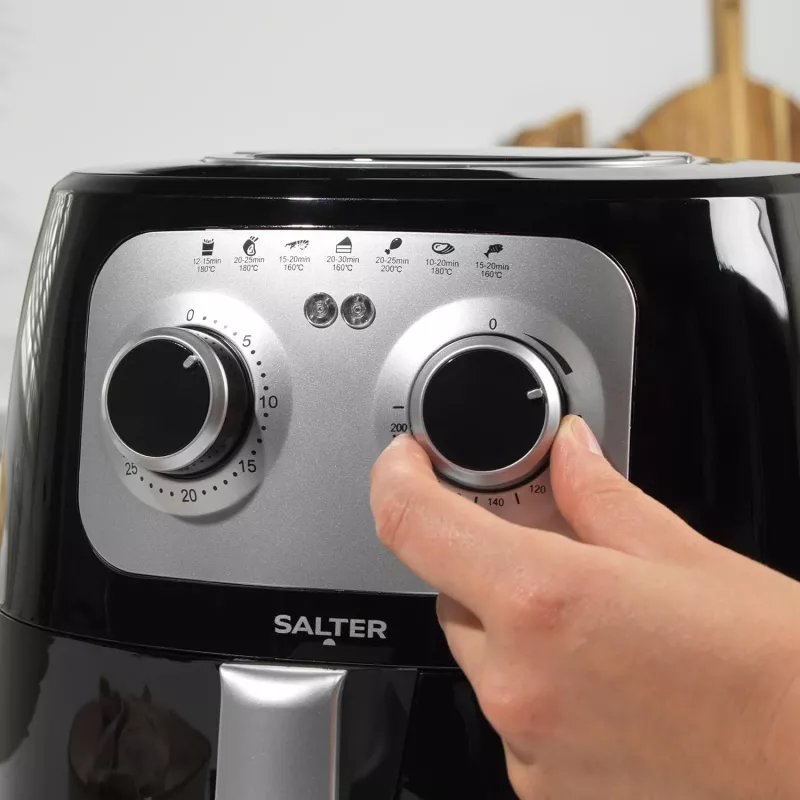 Friggitrice ad aria manuale Salter EK6364VDE, capacità 4,2 l, friggitrice compatta da piano di lavoro