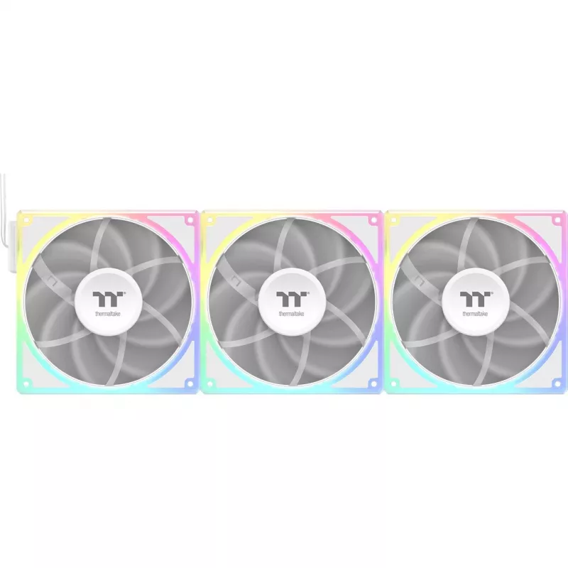 Kit ventole THERMALTAKE TOUGHFAN EX 140 ARGB Sync White — 140 mm, confezione da 3