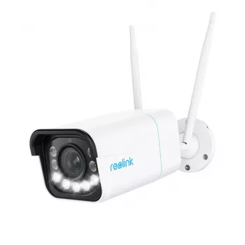 Reolink W430 - Telecamera per esterni 4K, Wi-Fi 6 di nuova generazione, zoom ottico 5x, rilevamento persone/veicoli/animali, visione notturna a colori
