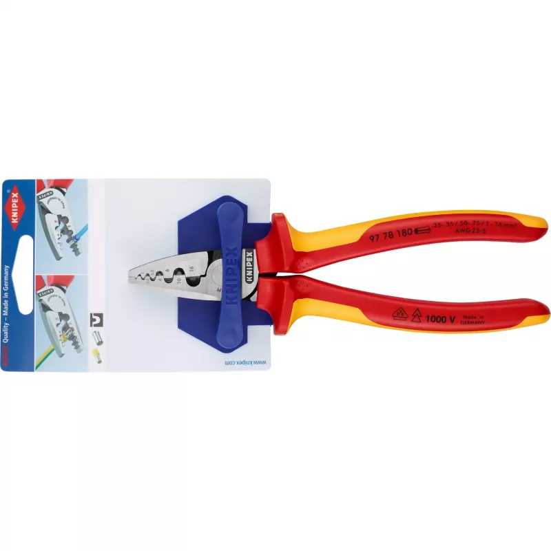 Pinza crimpatrice combinata per cavi Knipex 97 78 180