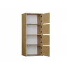 Comodino ALMA, antracite/rovere artisan