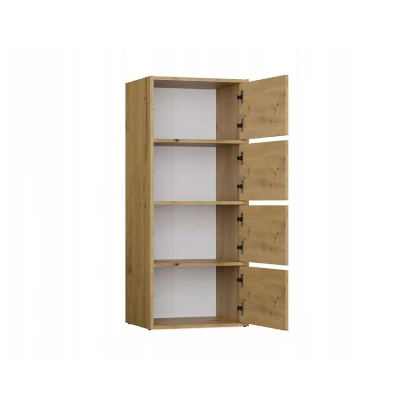 Comodino ALMA, antracite/rovere artisan