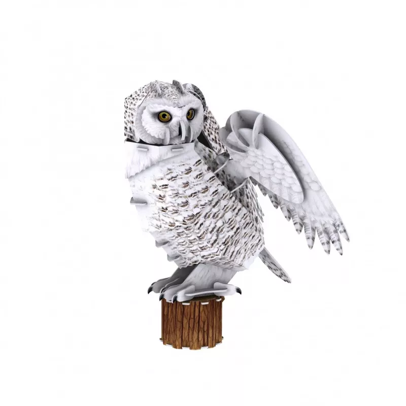 Puzzle 3D CubicFun NG civetta delle nevi 32 pezzi animali da 8 anni