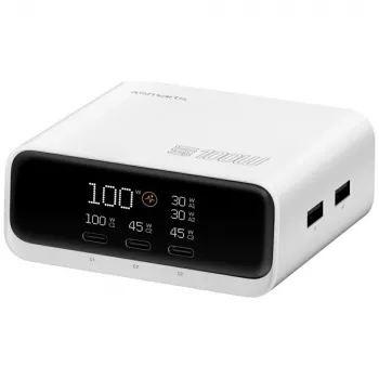 Stazione di ricarica Deck 100W GaN 3xUSB-C +2xUSB