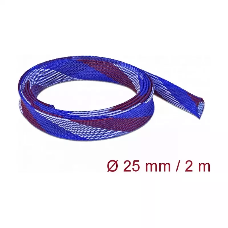 Tubo di protezione per cavi DeLOCK 20751 blu rosso bianco