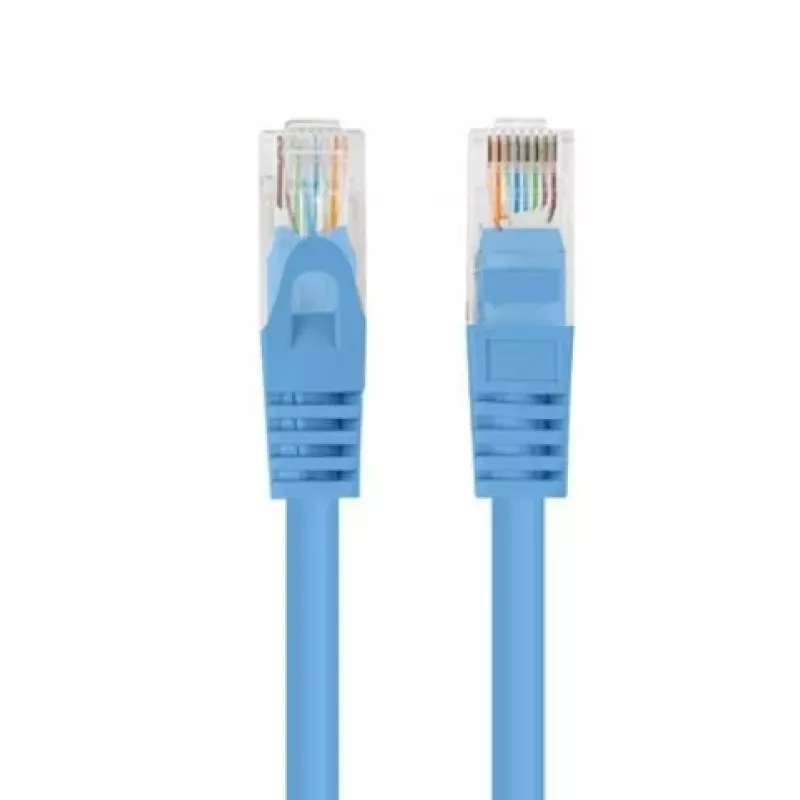 LANBERG PCU5-20CC-0300-B Cat5e U/UTP patch cord, 3 m, blu, confezione da 10