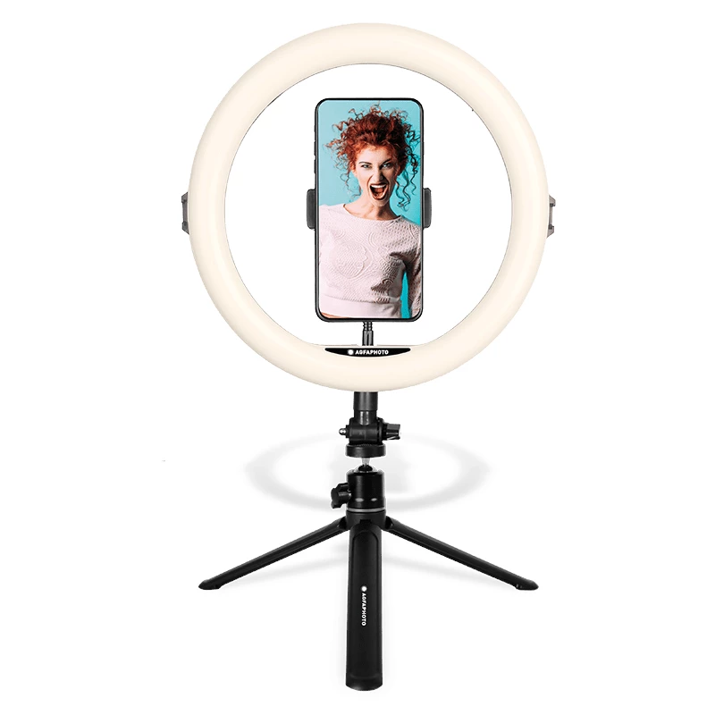 Agfa Arl11 Ring Light 120 LED Ring Vlog + treppiede + telecomando