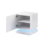 Set comodini cama meble QIU, 2 pz., MDF, bianco lucido, 46×41,5×53 cm