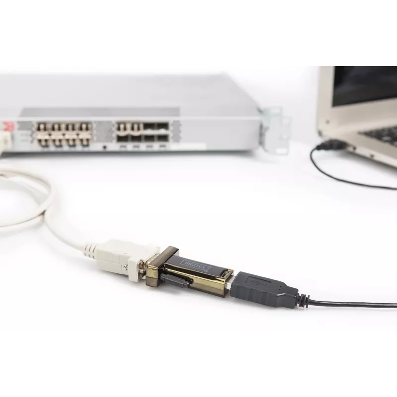 DIGITUS convertitore USB 2.0 a seriale DSUB 9M incl. cavo USB-A 80 cm chipset FTDI USB 2.0 a RS232 (FT232RL)