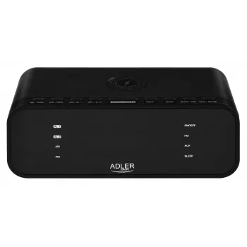 Sveglia con radio, allarme e caricabatterie wireless Adler AD 1192B