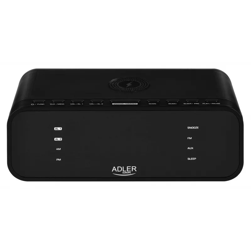 Sveglia con radio, allarme e caricabatterie wireless Adler AD 1192B