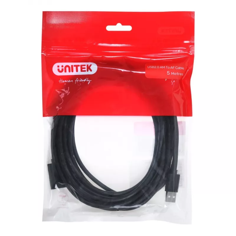 Cavo di prolunga USB Unitek Y‑C418GBK 5 m USB A a USB A USB 2.0, nero
