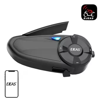 Interfono per moto EJEAS Q7 headset Bluetooth per casco con lunga portata e comunicazione vivavoce