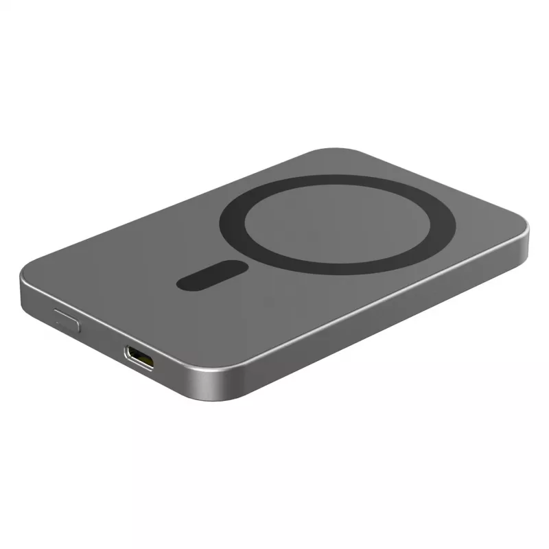Powerbank RealPower PB-5000 MAG grigio 5.000 mAh