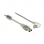 Cavo USB DeLOCK 84811 USB 2.0 0,5 m USB A USB B argento trasparente