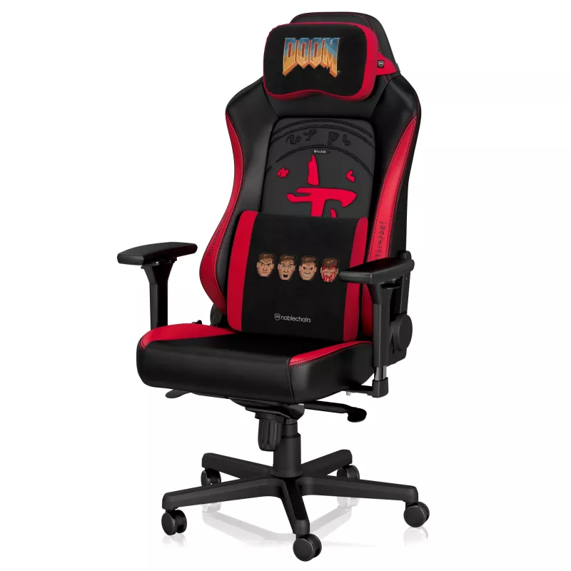 Set cuscini in memory foam noblechairs DOOM Retro Edition — cuscini ergonomici per sedie gaming e da ufficio