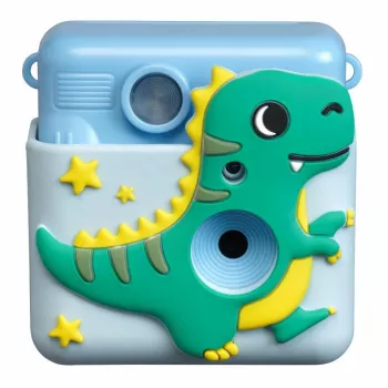 Fotocamera istantanea per bambini Denver KPC-1363BU Dino con stampante termica, 20 MP, blu