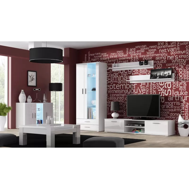 Cama Sideboard 120 cm SOHO S7 bianco/bianco lucido