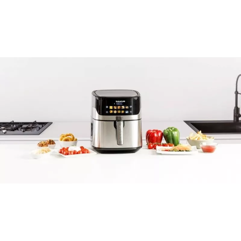 Friggitrice ad aria Taurus Air Fry 7S 1600W 6,5L, acciaio inox, 8 programmi, 80–200°C, comandi touch