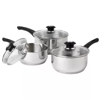 Set pentole Russell Hobbs RH00542EU7 — 3 padelle antiaderenti, lavabili in lavastoviglie