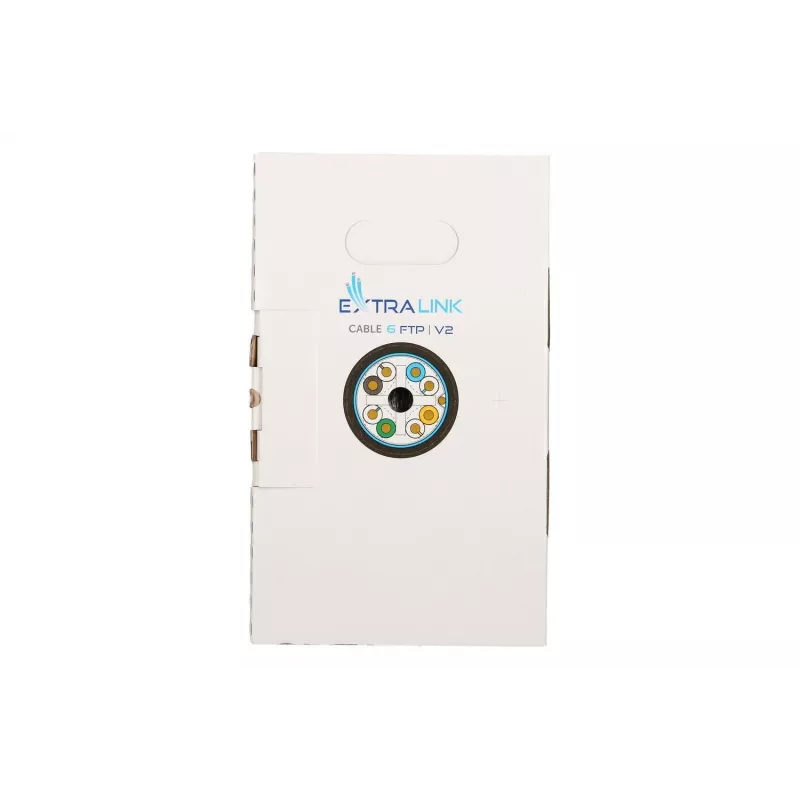 Cavo di rete Extralink doppino intrecciato CAT6 FTP (F/UTP) V2 per esterno 305 m nero