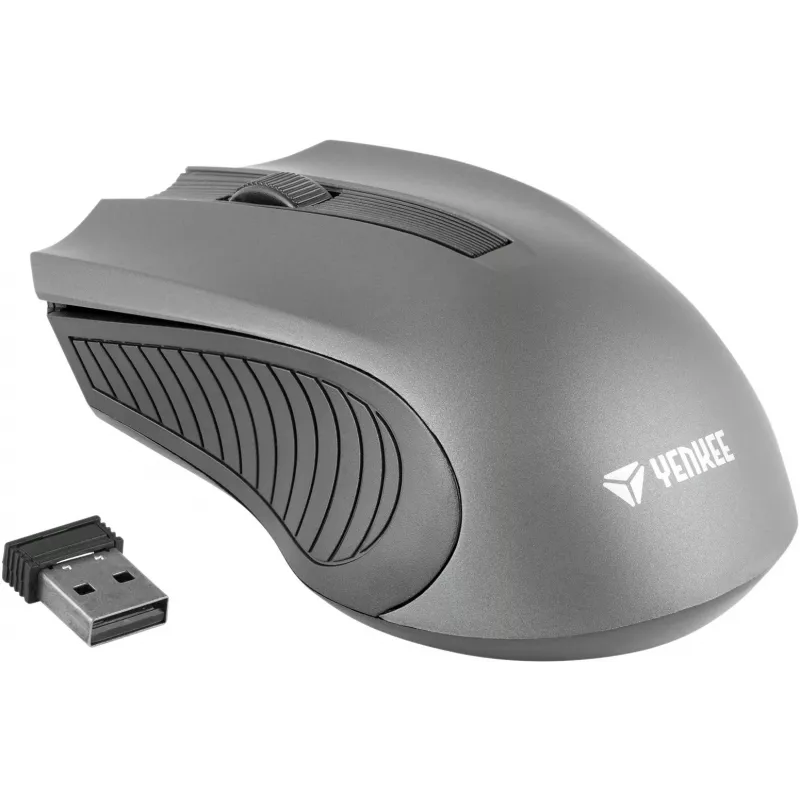 Mouse wireless simmetrico 2,4 GHz, 3 tasti, portata 10 m