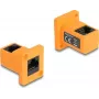 Modulo D-Type DeLOCK connettore femmina RJ45 su connettore femmina angolato 90° arancione
