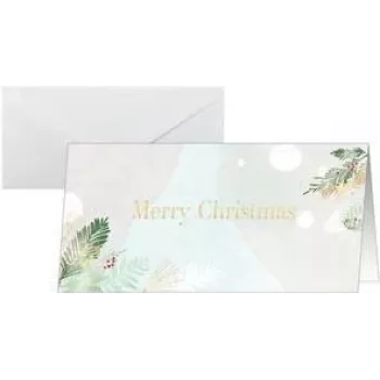 Biglietti d'auguri sigel DS199 design Watercolor, formato DIN lang, confezione per Natale