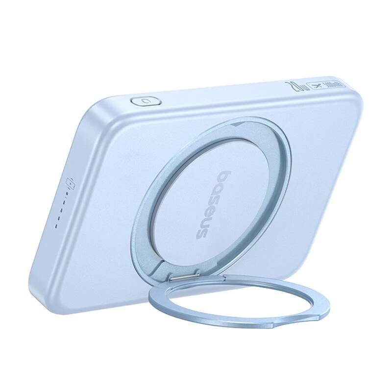 Powerbank Baseus PicoGo Qi2 5000 mAh 20 W blu caricabatterie portatile wireless e con cavo