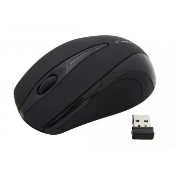 Mouse RF wireless ESPERANZA EM101K, ambidestro, 1000 DPI, ricevitore nano USB 2,4 GHz, nero