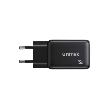 Caricabatterie da parete Unitek GAN 65W con 2x USB-C e 1x USB-A, Power Delivery 3.0