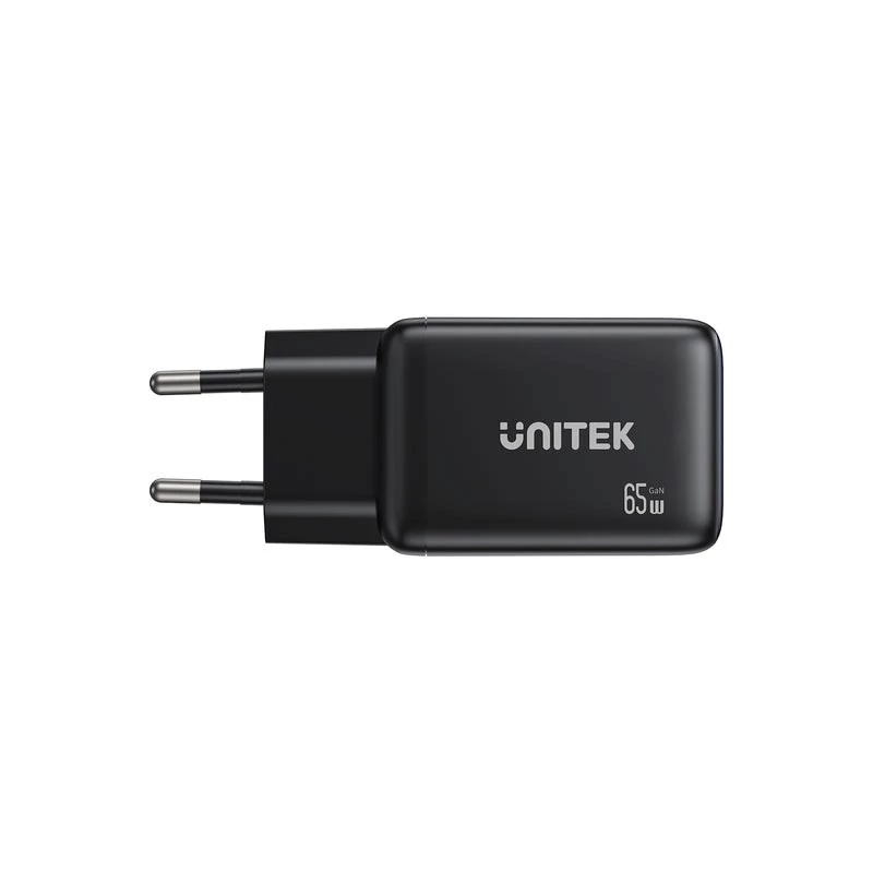 Caricabatterie da parete Unitek GAN 65W con 2x USB-C e 1x USB-A, Power Delivery 3.0
