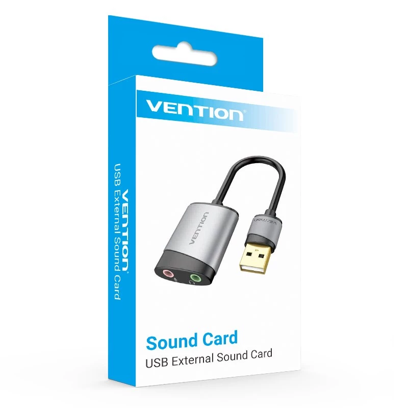 Vention scheda audio esterna USB 0,15M grigio metallo tipo