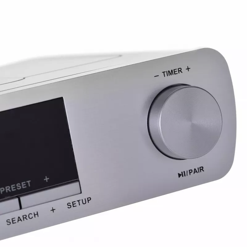Radio da cucina BLAUPUNKT KR14BT con Bluetooth, FM, display LED, 2x0.8W, rete/batteria, grigio
