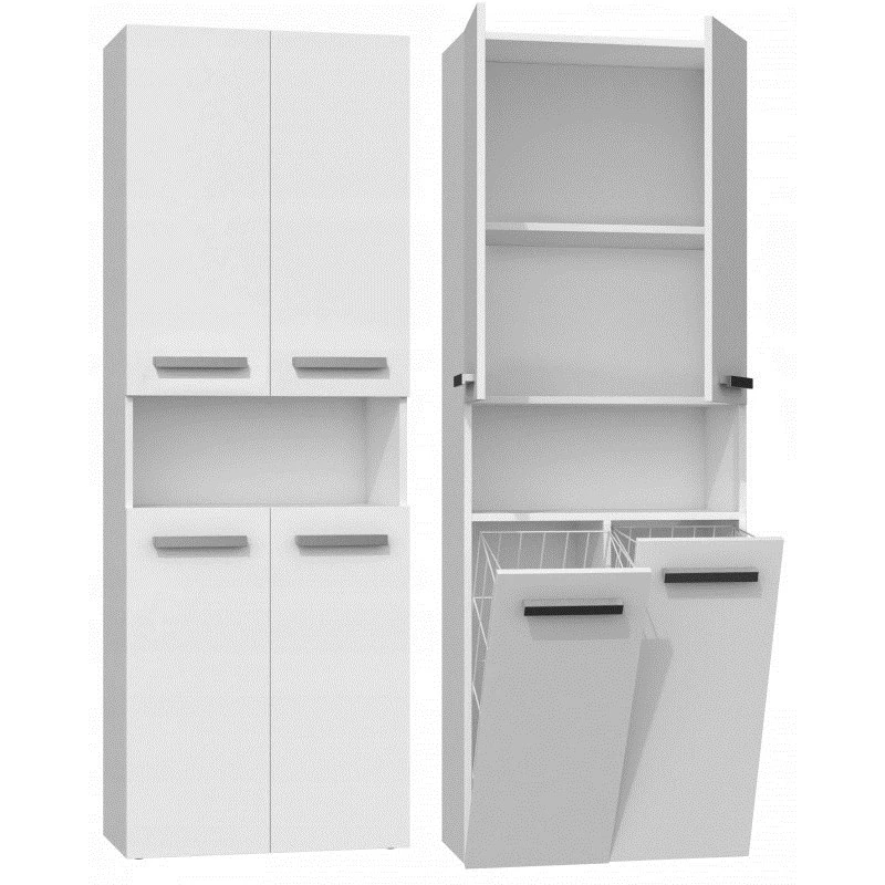 Topeshop NEL 2K DK bianco armadietto contenitore bagno bianco